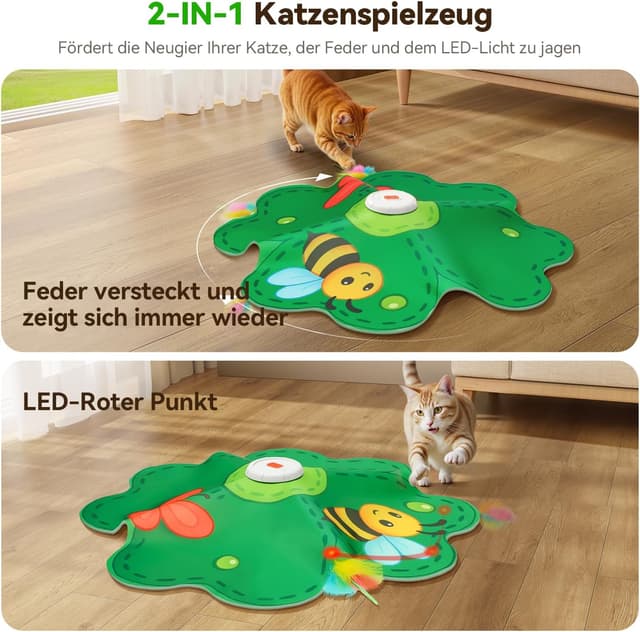 Detalle de FEELNEEDY Katzenspielzeug „Whack a Mole“ – interaktives Versteckspiel für Indoor-Kätzchen