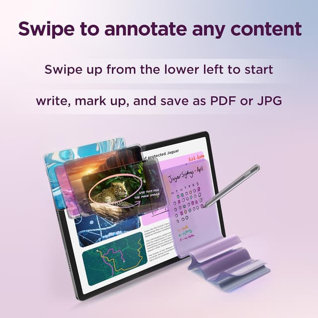 Detalle de Lenovo Idea Tab Pro Android Tablet (12.7-inch) | MediaTek Dimensity 8300 | 256GB | Wi‑Fi 6E | 8GB RAM | Luna Grey + Pen