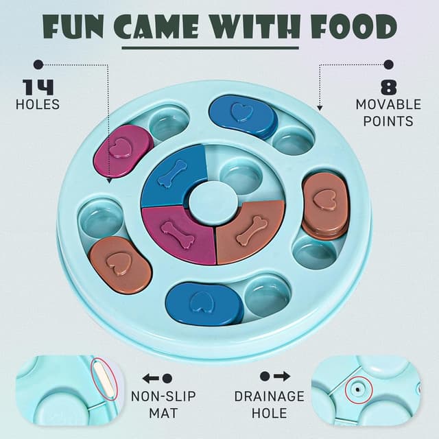 Detalle de TRIGRAND puzzle interattivo per cani con mangiatoia rallenta-cibo, lavabile e pensato per stimolare il QI