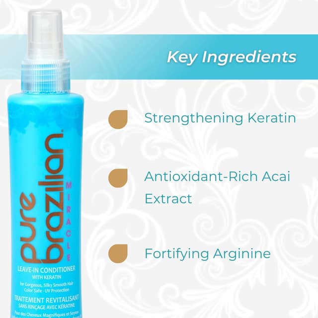 Detalle de Pure Brazilian Leave-In Conditioner (Keratin Nourishing Treatment), 6.78 oz (200 mL)