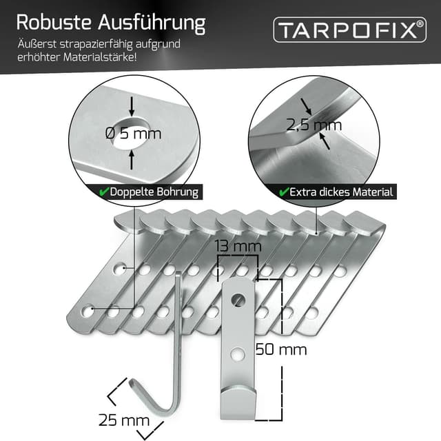 Thumbnail 1 de Tarpofix Planenhaken 50x13x2,5mm