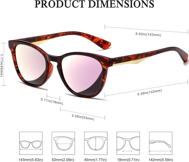 Thumbnail 3 de KANASTAL Lunettes de Soleil Femme Polarisées Vintage