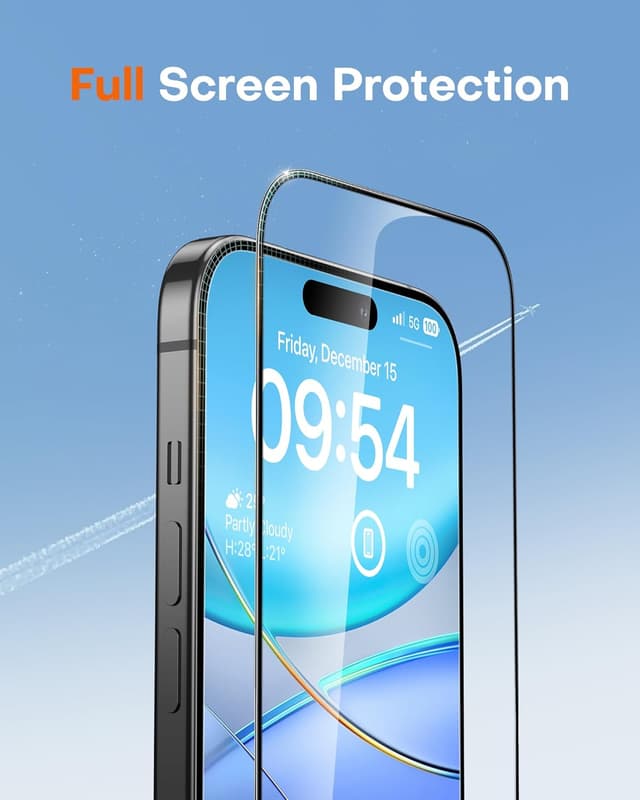 Detalle de 2+1 iPhone 16 screen protector set