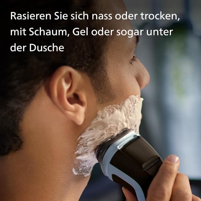 Detalle de Philips Shaver Series 3000X X3053/00 – elektrischer Nass- & Trockenrasierer mit SkinProtect und ausklappbarem Bartschneider