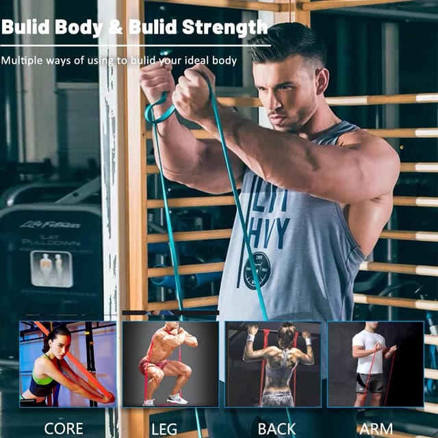 Detalle 2 de Resistance Bands Set 5 Levels 5โ125 lbs ๐