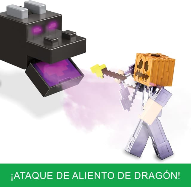 Thumbnail 3 de Mattel Minecraft Enderdragón con Steve y Enderman 8,25 cm