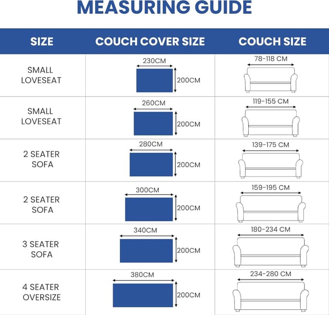 Detalle de Ystyle housse de canapé 1 place 200x230 cm antidérapante lavable, bleu