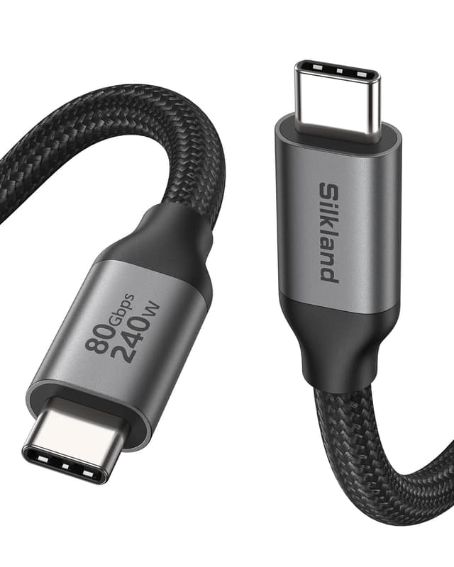 Detalle de Silkland 80Gbps USB4 cable 3m with 240W PD for laptops