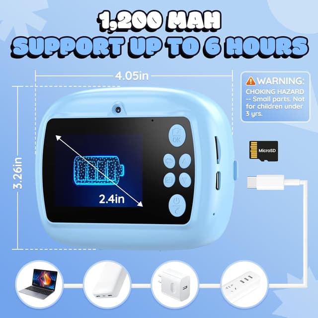 Thumbnail 6 de YOZISS Fotocamera istantanea bambini 1080P