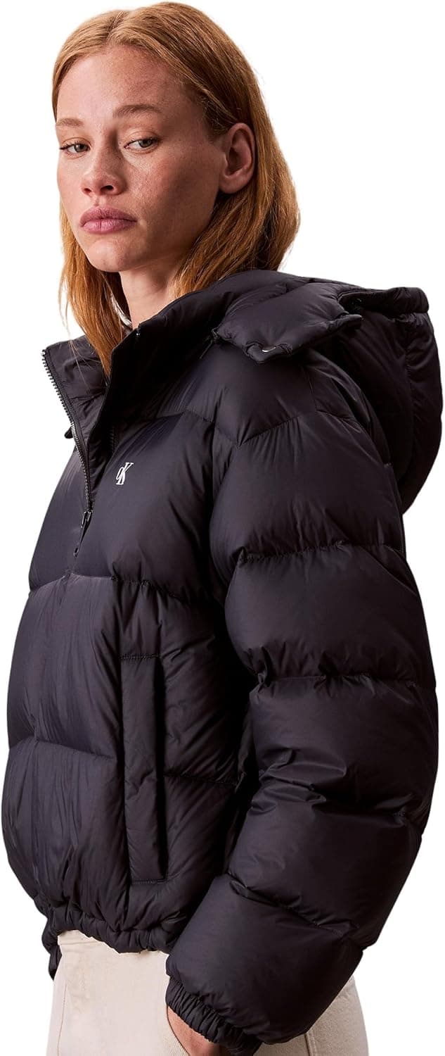 Detalle de Calvin Klein Women’s Essential Mid Weight Puffer Jacket with Hood