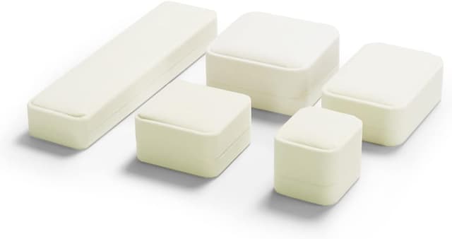 Thumbnail 5 de Oirlv Scatola Anello Bianco Velluto 6 cm