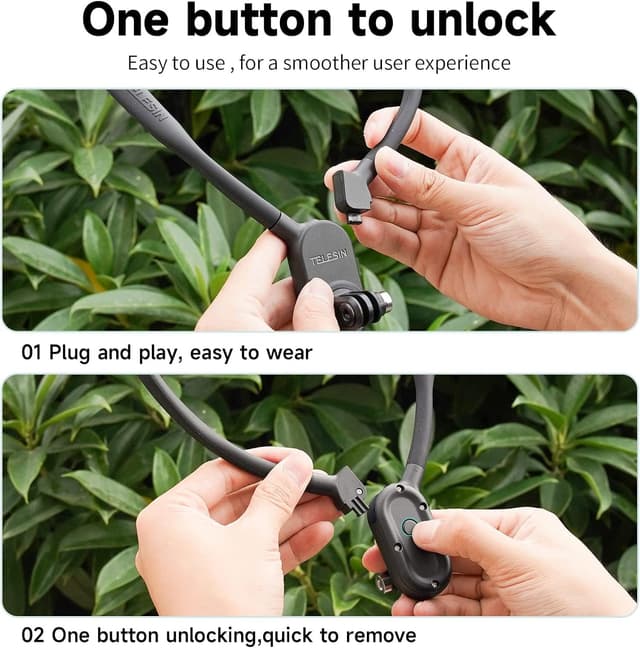 Detalle 2 de TELESIN neck mount 20cm flexible POV holder