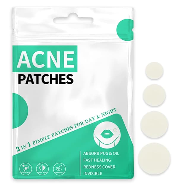 Detalle de Pimple Patches Hydrokolloid mit Teebaumöl und Salicylsäure – unsichtbare Akne-Pflaster (390 Stück, rund)