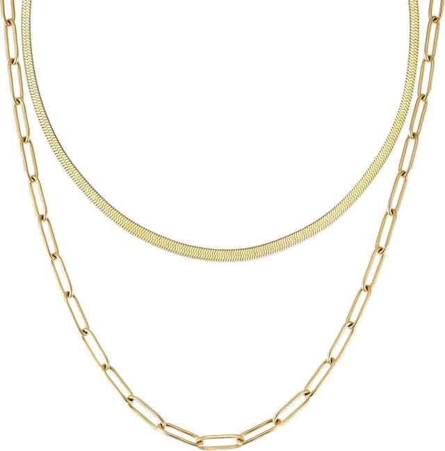 Thumbnail 6 de BONNYBIRD BonnyVoyage Wasserfeste Edelstahl-Gliederkette & Schlangenkette im Set für Damen (316L)