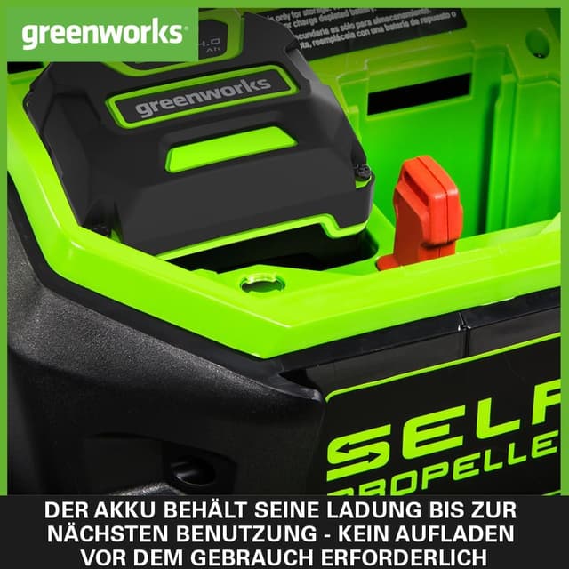Detalle 1 de Greenworks G40B4 Akku 40V 4Ah (Lithium-Ion) mit Schnellladung und LED-Ladekontrolle