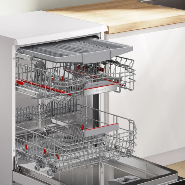 Detalle de Bosch SMS6ECW15E Lavavajillas 14 servicios