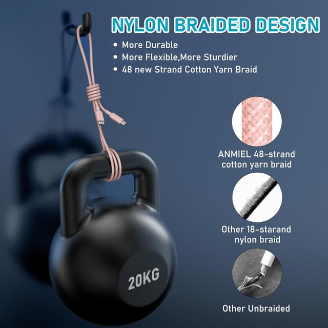 Detalle 2 de TIGOJH USB-C to USB-C cable 100W, 2m