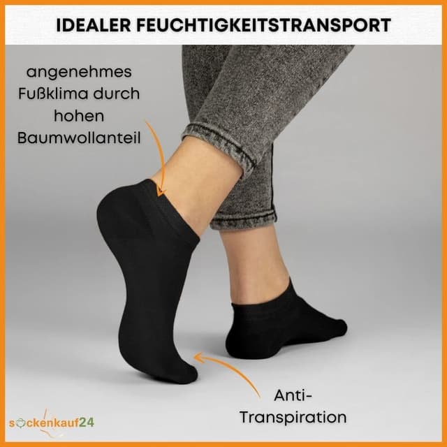 Detalle 2 de Premium Sneaker Socken 10 Paar aus Baumwolle