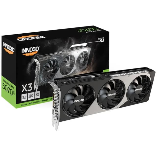 Detalle de Inno3D GeForce RTX 5070 Ti X3 16GB GDDR7 Reflex 2 RTX AI DLSS4