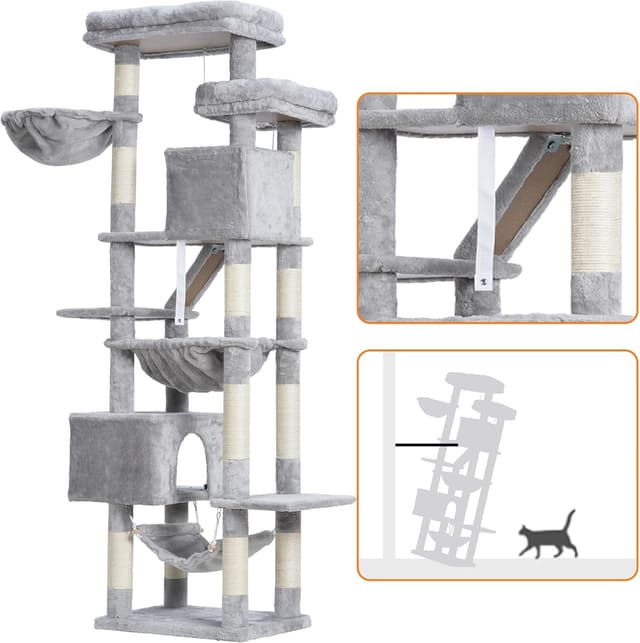 Thumbnail 6 de Heybly torre 180 cm rascador para gatos