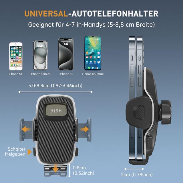 Thumbnail 6 de YISH Soporte Movil Coche 360°