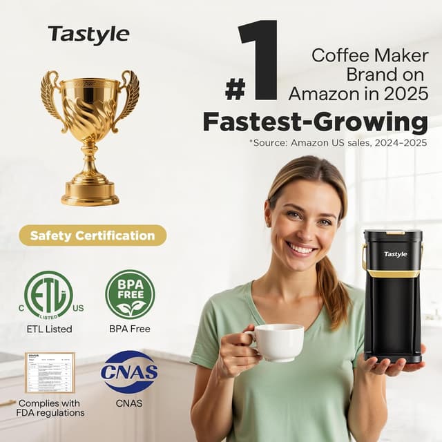 Detalle de Tastyle Single Serve One Cup Coffee Maker 12 oz