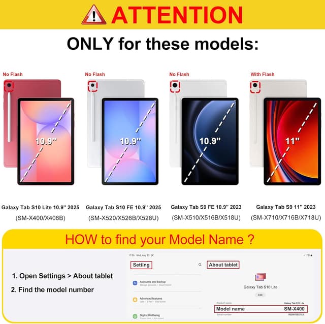 Detalle de Fintie Schutzhülle für Samsung Galaxy Tab S10 Lite/S10 FE/S9 FE 10,9", & S9 11", (Jeansoptik Türkis) – Multi-Winkel Folio mit Dokumentenfach