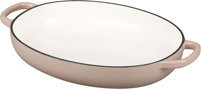 Detalle de EDGING CASTING 6QT Enameled Oval Cast Iron Dutch Oven Pot for Sourdough, Mocha