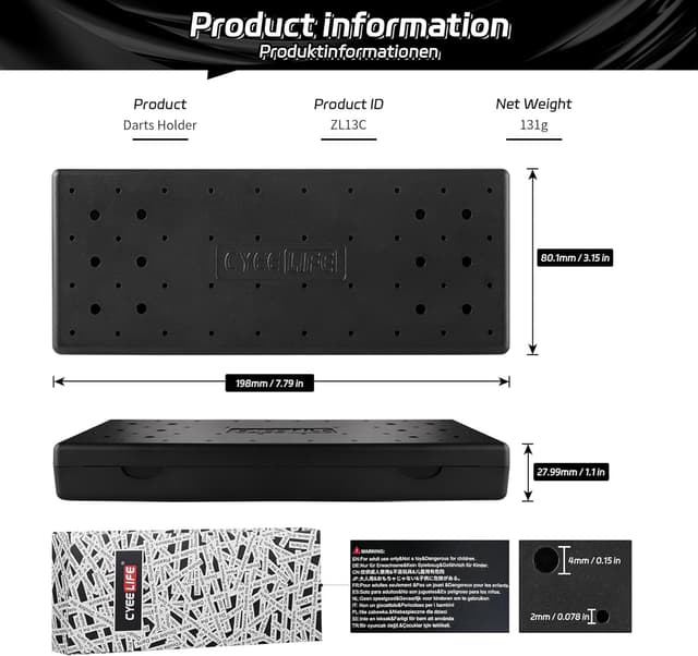 Detalle 2 de CyeeLife Darts Station 52 Dart Display Stand with Case Dual-use