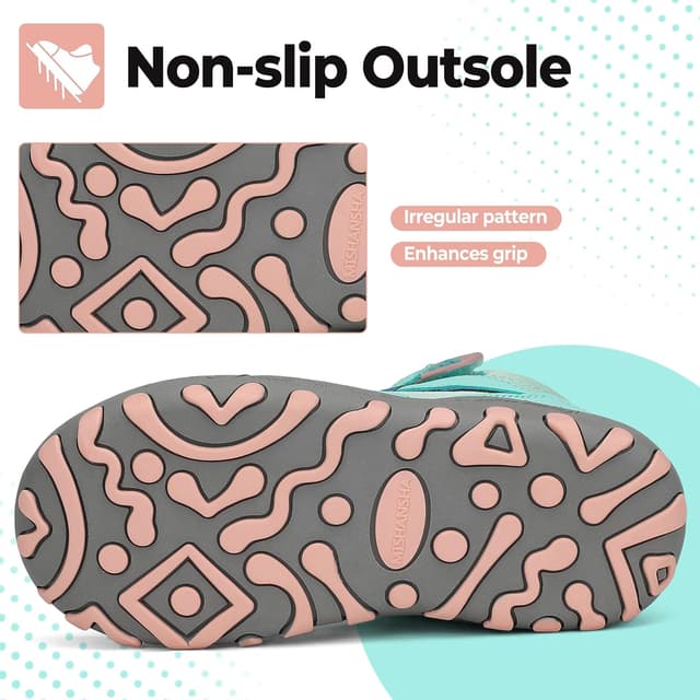 Detalle 2 de Mishansha Kinder Wanderschuhe atmungsaktiv (Gr. 24–38) – Trekkingschuhe für Mädchen & Jungen