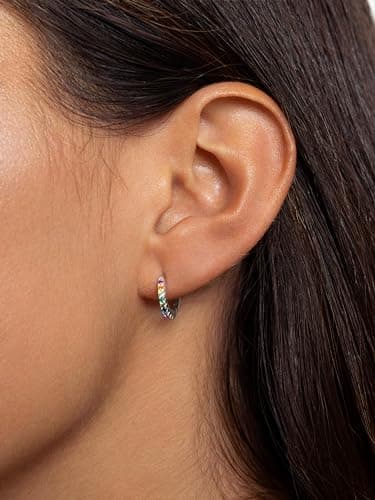 Detalle de SINGULARU Pendientes Aro Colors 13 mm