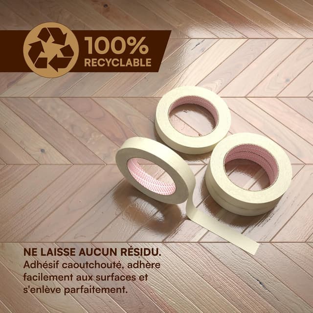 Detalle de DNK TRADE 16 rouleaux de ruban de masquage en papier 19 mm x 50 m