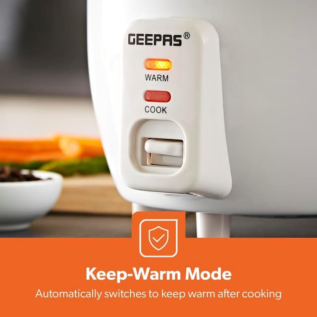 Thumbnail 6 de GEEPAS Rice Cooker with Steamer (0.6L) with Keep Warm & Tempered Lid