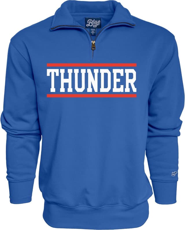 Detalle de Blue 84 NBA Officially Licensed Quarter Zip Sweatshirt (Milwaukee Bucks) — Team Color