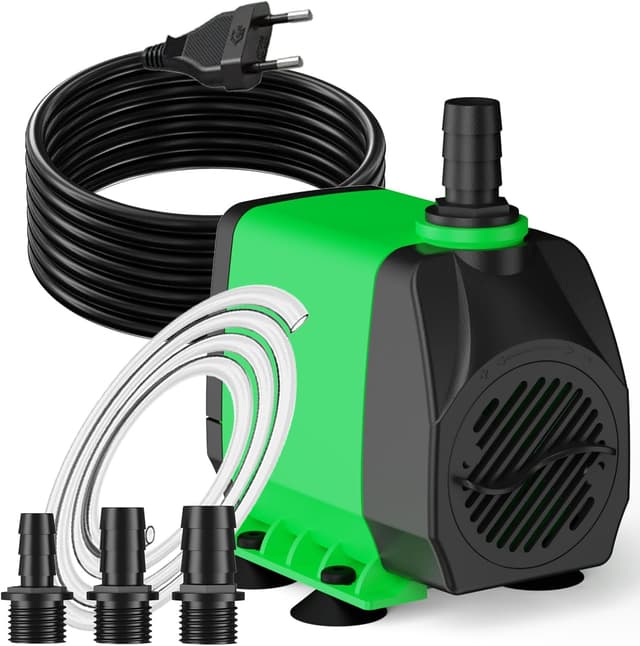 Detalle de Bomba de Agua Sumergible 60W 3000L/H Verde