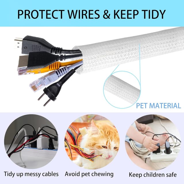 Thumbnail 5 de Josnown Selbstschließend Kabelschlauch 3 m 🔌