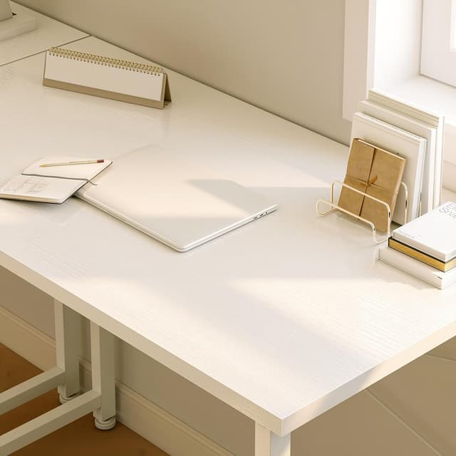 Thumbnail 6 de ODK Scrivania per Ufficio 160x55 cm Bianca, tavolo stabile per computer e studio