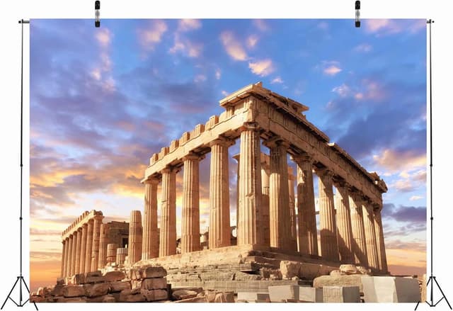 Detalle de BELECO 2.1 x 1.5m fabric photography backdrop (Ancient Greek Parthenon temple in Athens)