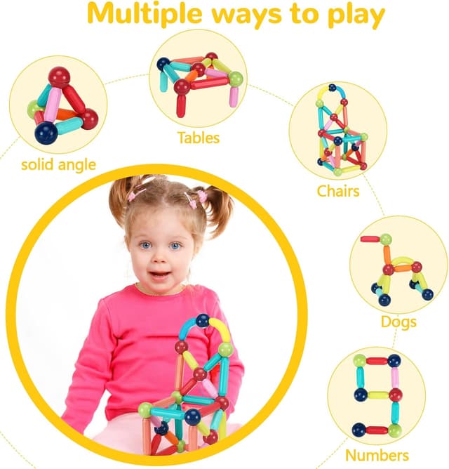 Thumbnail 5 de Farerkass Magnetische Bausteine 88 Teile