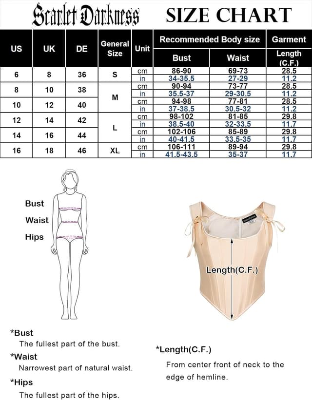 Detalle 2 de SCARLET DARKNESS Corset Renaissance vintage pour femme en satin noir, à lacets (style renacentiste)