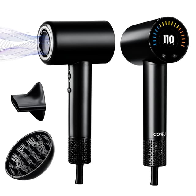 Detalle de CONFU Hair Dryer with 110000 RPM Motor, Ionic Tech, Magnetic Diffuser & Concentrator