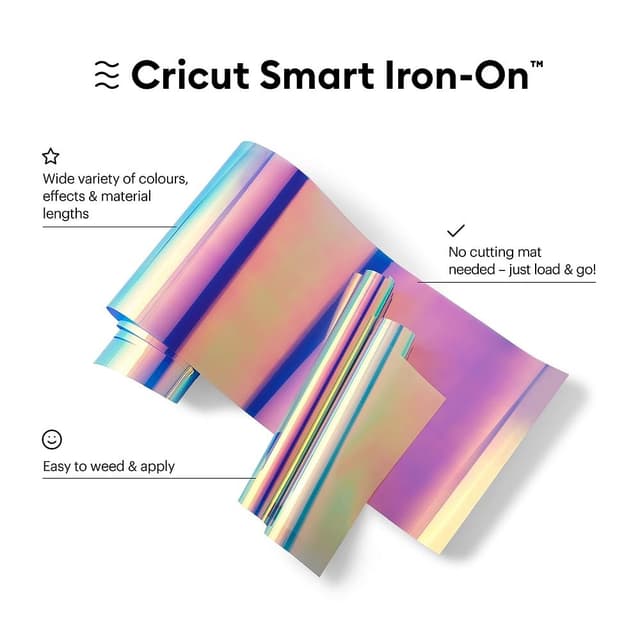 Detalle 2 de Cricut Smart Iron-On Holographic Vinyl 2.7 m