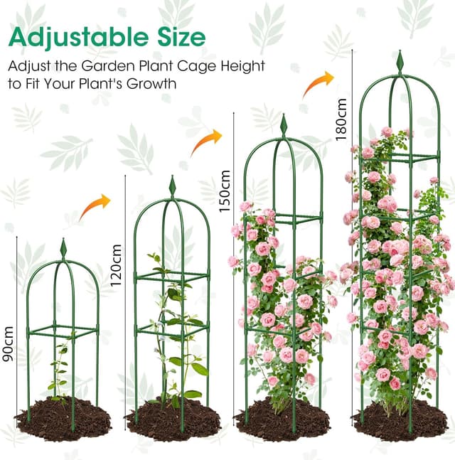 Detalle de MQHUAYU 2 Pack garden trellis 180 cm