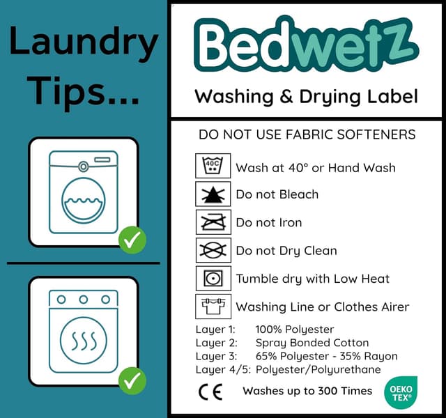 Detalle 2 de Bedwetz double bed wetting pad 132 x 91 cm