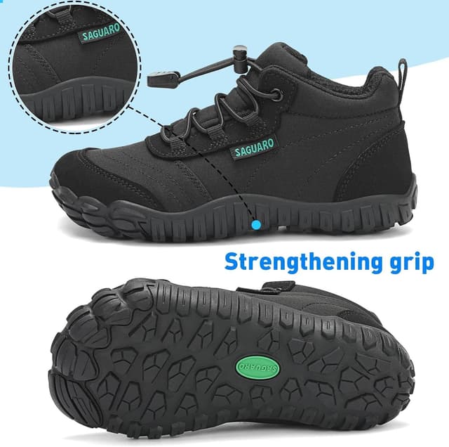 Detalle 2 de SAGUARO Kinder Barfußschuhe atmungsaktiv rutschfest Wanderschuhe Barefoot Minimal Sneaker (Gr. 26–36)