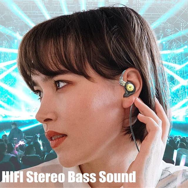 Detalle 2 de Yinyoo KZ EDX PRO wired in-ear earphones (white) with 10mm dynamic driver