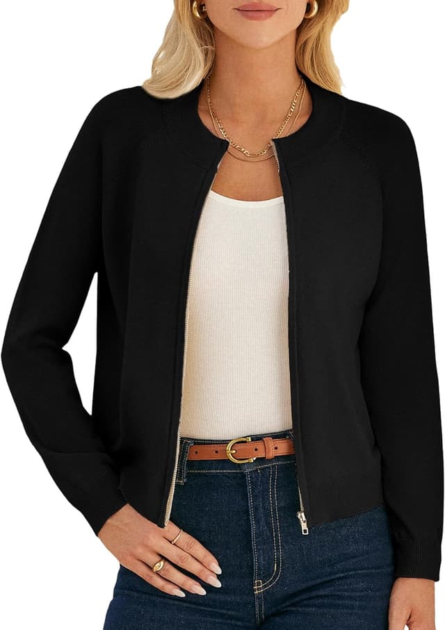 Imagen de GRACE KARIN Long Sleeve Zip-Up Cardigan Sweater en OfertitasTOP