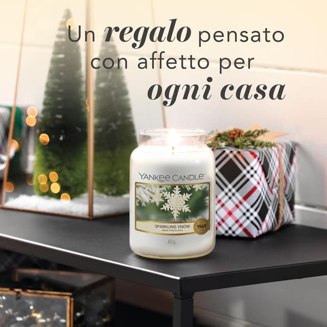 Detalle de Yankee Candle Candela profumata Neve Scintillante in giara grande