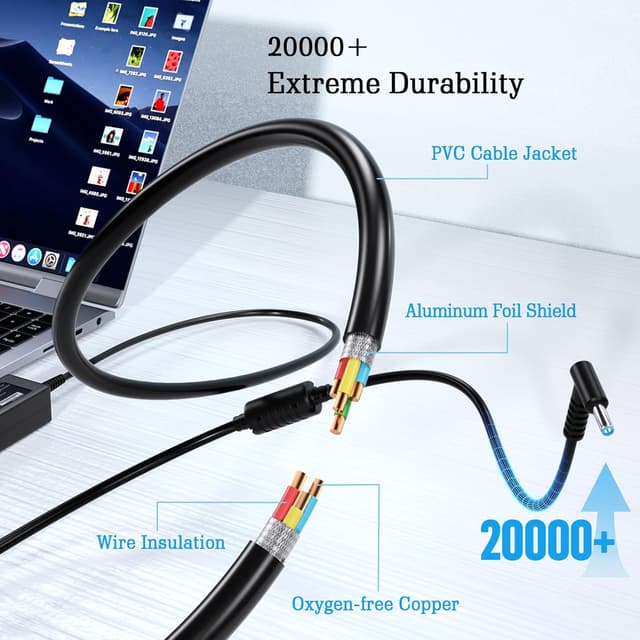 Detalle de 45W HP Laptop Charger (19.5V 2.31A) with 4.5mm x 3.0mm Blue Tip for HP EliteBook, Pavilion, ProBook & more