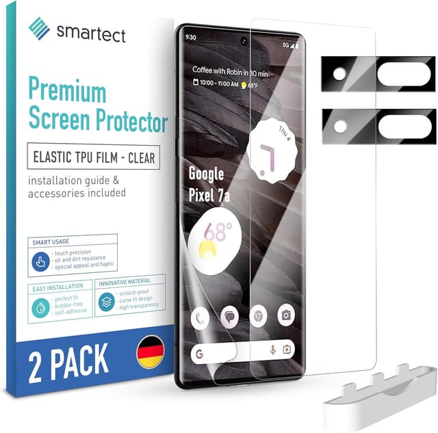 Detalle de Smartect Protecteur d’écran TPU pour Google Pixel 7a (2 + 2 pièces) écran + caméra